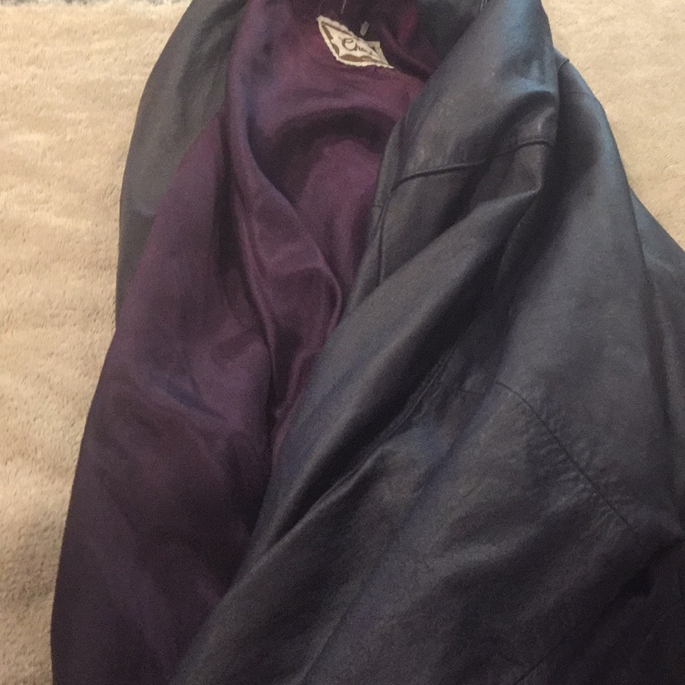 Purple leather jacket